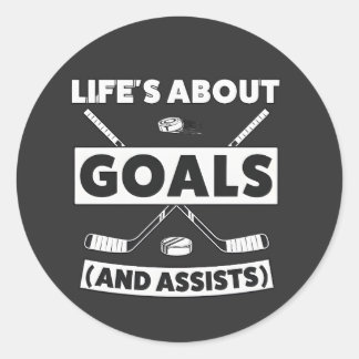 Hockey Team Spirit Quote Tee Runt Klistermärke