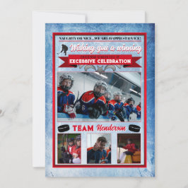 Hockey Thmet Photo Julkort Inbjudningar