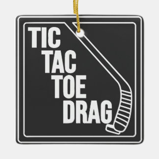 Hockey Toe Drag Julgransprydnad Keramik