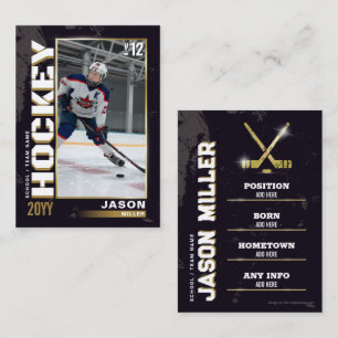 Hockey Trading Card Hockey Player Card Black Guld