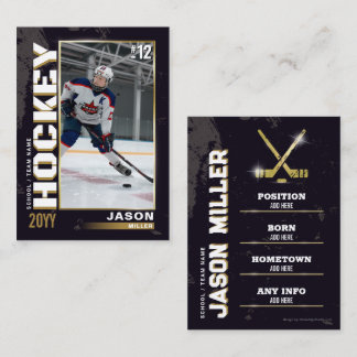 Hockey Trading Card Hockey Player Card Black Guld