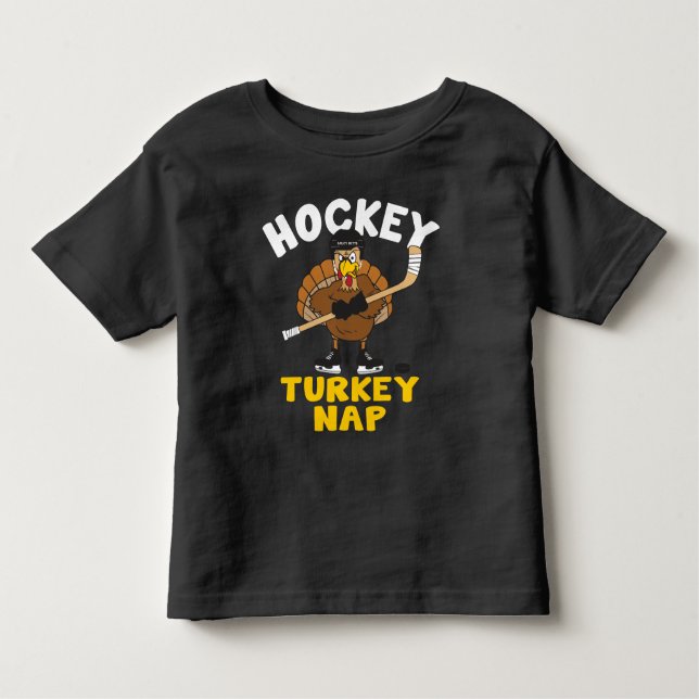 Hockey Turkey Nap Thanksgiving T Shirt (Framsida)