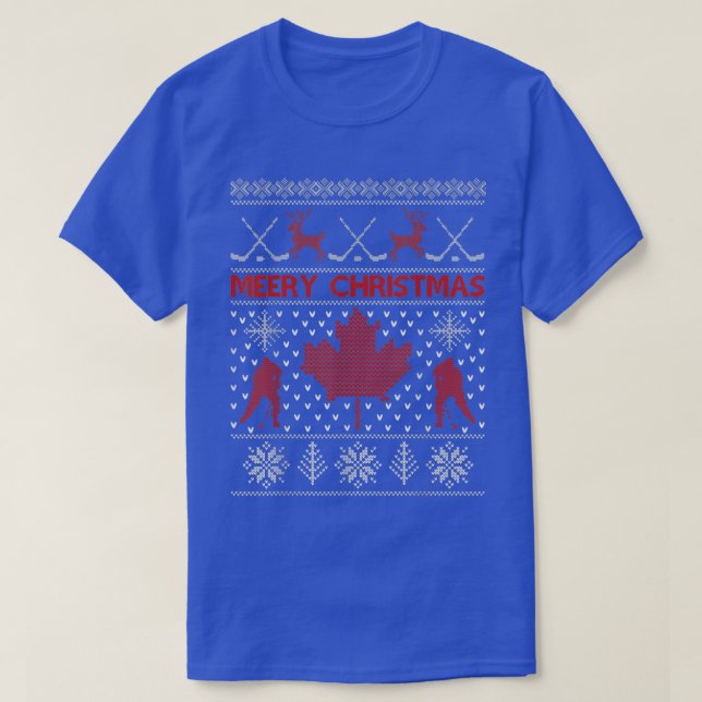 hockey Ugly jul Sweaters T Shirt (Design framsida)