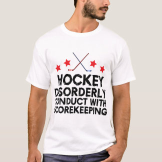Hockey uppför sig oordnat med skollektiv t shirt
