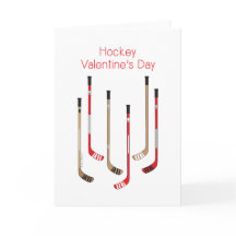 Hockey Valentines Dag Card - Hockey Sticks