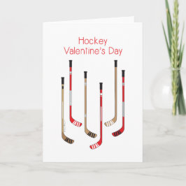 Hockey Valentines Dag Card - Hockey Sticks Helgkort