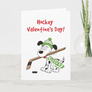 Hockey Valentines Day Card - Hockey Hund Helgkort