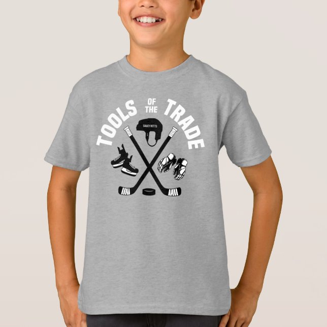 Hockey Verktyg of the Trade Youth T Shirt (Framsida)