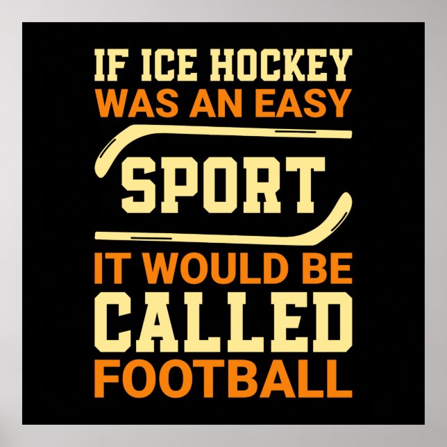 Hockey Versus Football Poster (Framsidan)