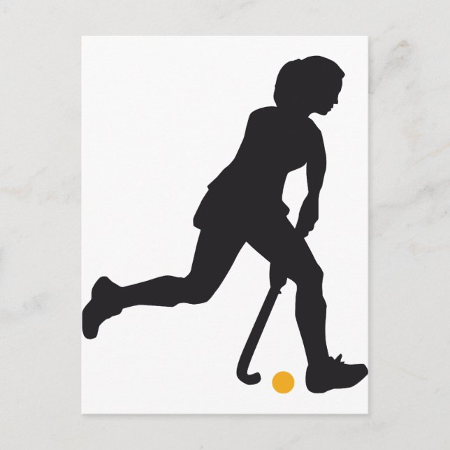 Hockey Woman Vykort (Framsida)