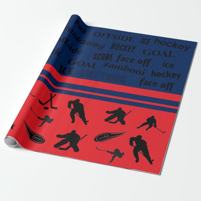 Hockey Wrapping Papper Presentpapper (Utrullad)