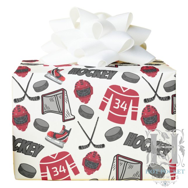 Hockey Wrapping Papper Presentpapper (Skapare uppladdad)