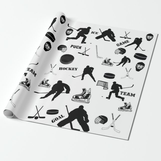 Hockey Wrapping Papprare Presentpapper (Utrullad)