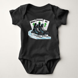 Hockeyåkare med statistik-kort - Baby T-shirts