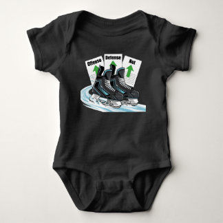 Hockeyåkare med statistik-kort - Baby T-shirts