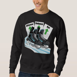 Hockeyåkaren med statistikkort - T-shirts & Sweate Lång Ärmad Tröja