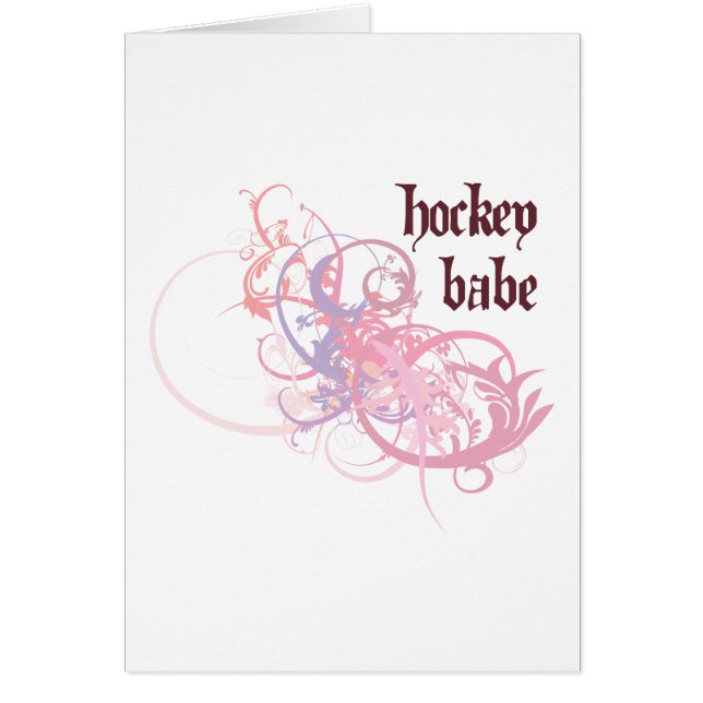 HockeyBabe Hälsningskort (Framsidan)