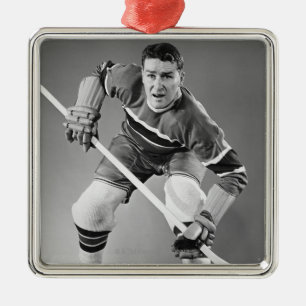 HockeyDefenseman Julgransprydnad Metall