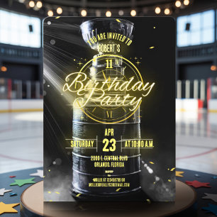 Hockeyfest themed anpassningsbar foto inbjudningar