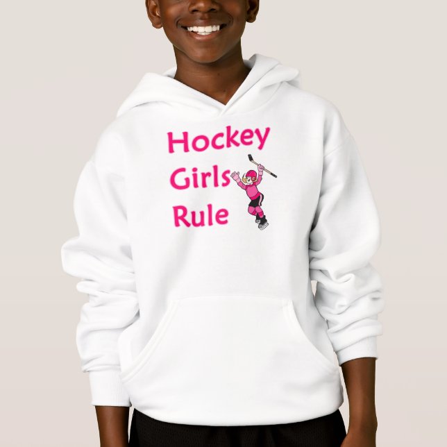 Hockeyflickor härskar tee shirt (Framsida)