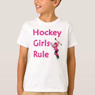 Hockeyflickor härskar tee shirt