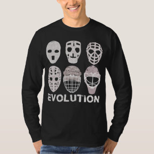 Hockeygoalien maskerar evolutionmanar utslagsplats tröja