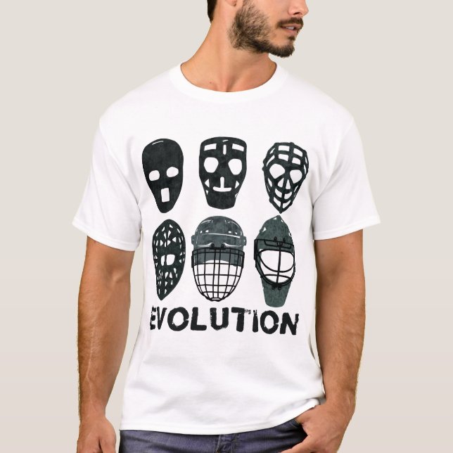 Hockeygoalien maskerar evolutionT-tröja Tee Shirt (Framsida)