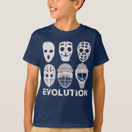 Hockeygoalien maskerar evolutionunge utslagsplats t-shirt