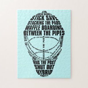 Hockeygoalien maskerar pussel