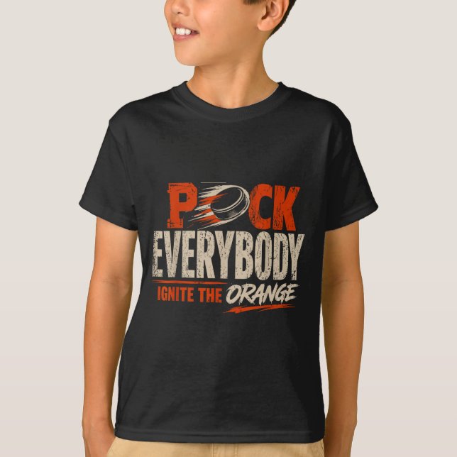 Hockeyhårding Orange 1 T Shirt (Framsida)