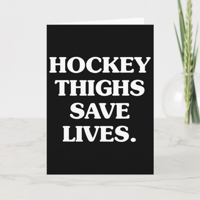Hockeylår Räddar Liv Design  Kort (Framsida)