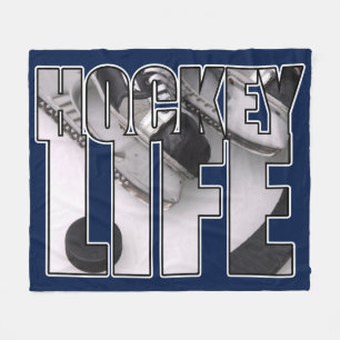 Hockeylivhockey utrustar på is fleecefilt