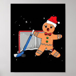 Hockeymålvakt Pepparkaksmålvakt Rolig jul Poster