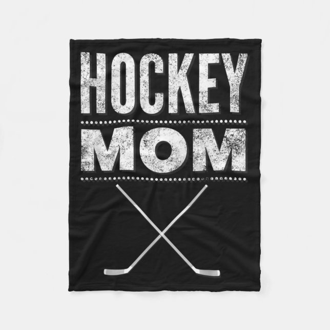 Hockeymamma-tröja för mors dag fleecefilt (Framsidan)