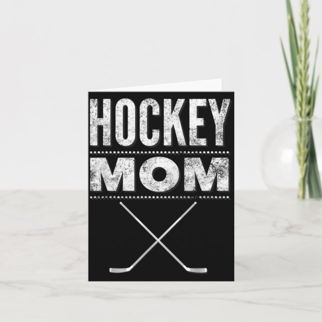 Hockeymamma-tröja för mors dag kort (Framsida)