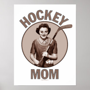 Hockeymamman skrivar ut och poster