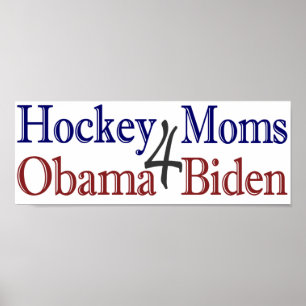 Hockeymammor för Obama Biden Poster