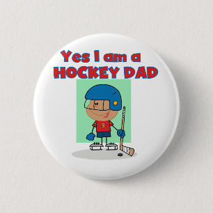HockeypappaT-tröja och gåvor Knapp