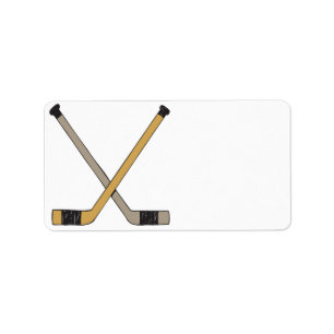 Hockeypinnar Adressetikett