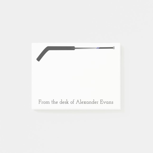 Hockeypinne Goaly Post-it Block (Framsida)