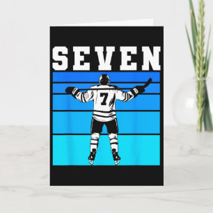 Hockeypojke 7-årsdag Sju ishockey-födelsedag Kort