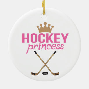 HockeyPrincess Rosa Julgransprydnad Keramik