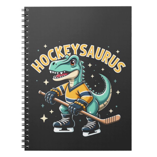 Hockeysaurus Ice Hockey Dinosaur Älskare Anteckningsbok (Framsidan)