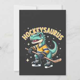 Hockeysaurus Ice Hockey Dinosaur Älskare Inbjudningar