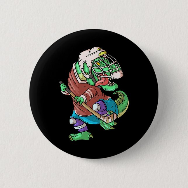 Hockeysaurus Kids T-rex Dinosaur Med Ishockey S Knapp (Framsida)