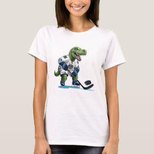 Hockeysaurus Rolig Dinosaur Hockey Barn Hockey Poj T Shirt
