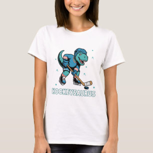 Hockeysaurus Rolig Dinosaurie Trex Hockey Barn Hoc T Shirt