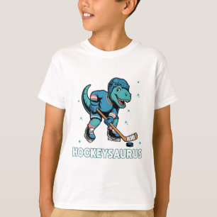 Hockeysaurus Rolig Dinosaurie Trex Hockey Barn Hoc T Shirt