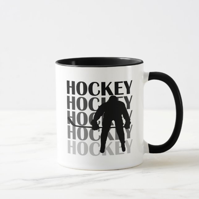 HockeySilhouetteT-tröja och gåvor Mugg (Höger)