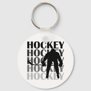 HockeySilhouetteT-tröja och gåvor Nyckelring